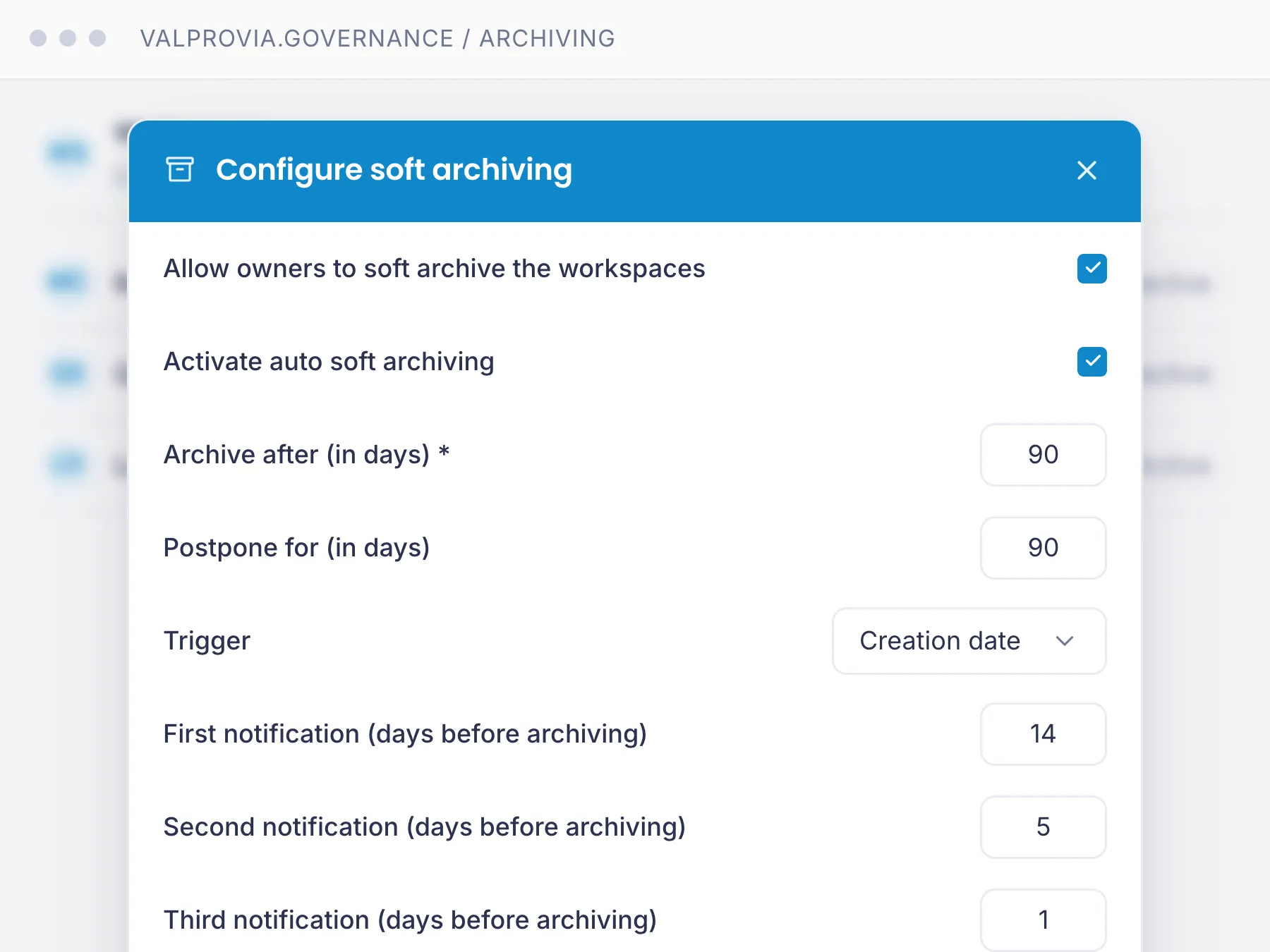 Lifecycle-Automatisierung für Workspaces