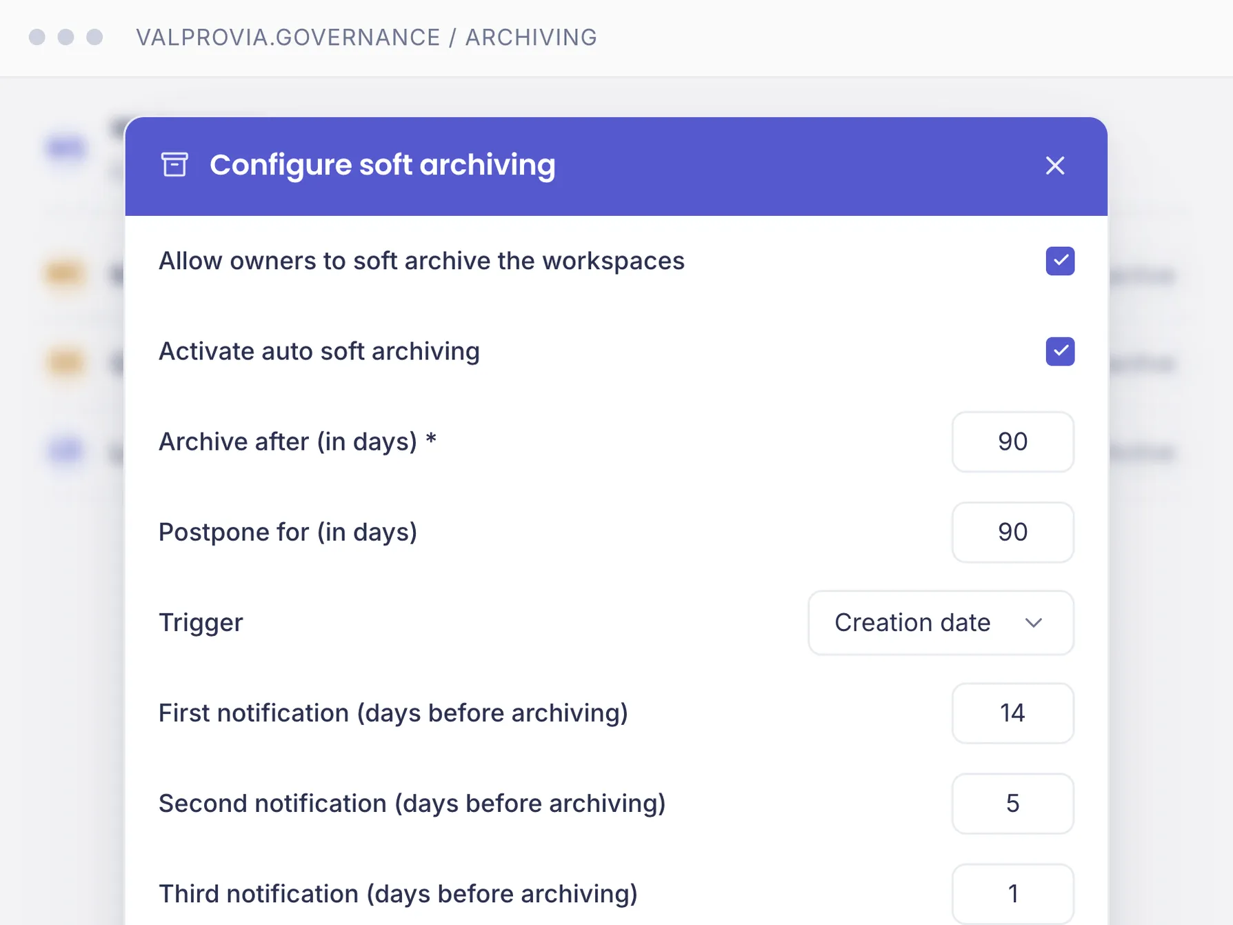Microsoft Teams Archivierung mit Valprovia Governance