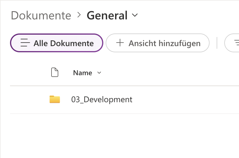 SharePoint-Dokumentbibliothek zeigt nach Rollenwechsel zu Partner nur noch einen Ordner