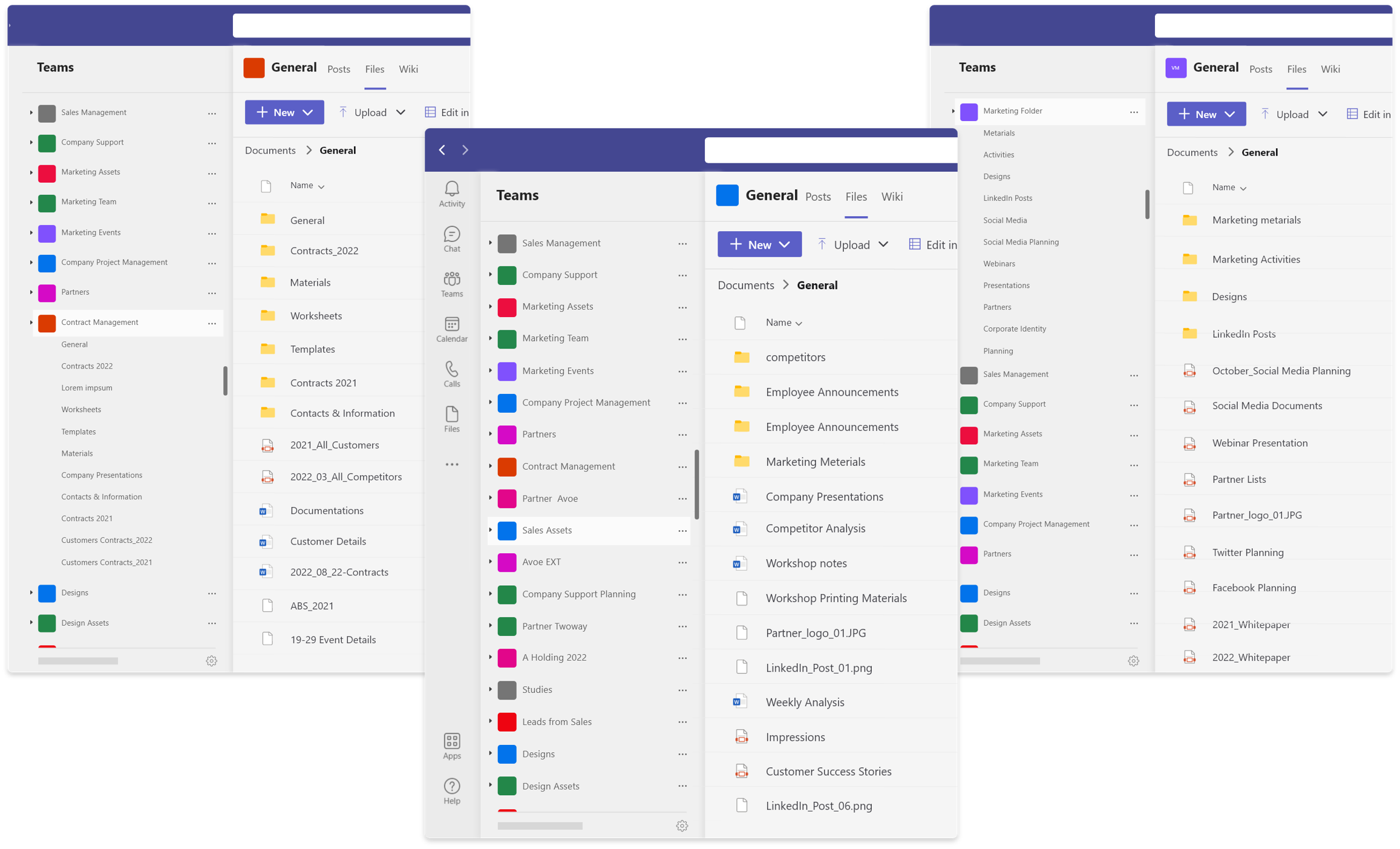Illustration: filing structure chaos in Microsoft Teams