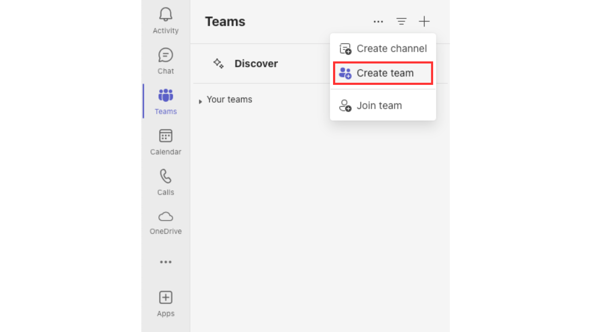 Microsoft Teams: Join or create a team dialog