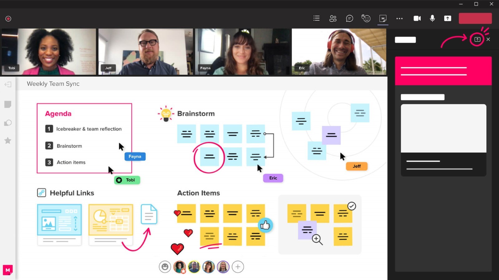 Mural: virtuelles Whiteboard in einem Microsoft Teams Meeting