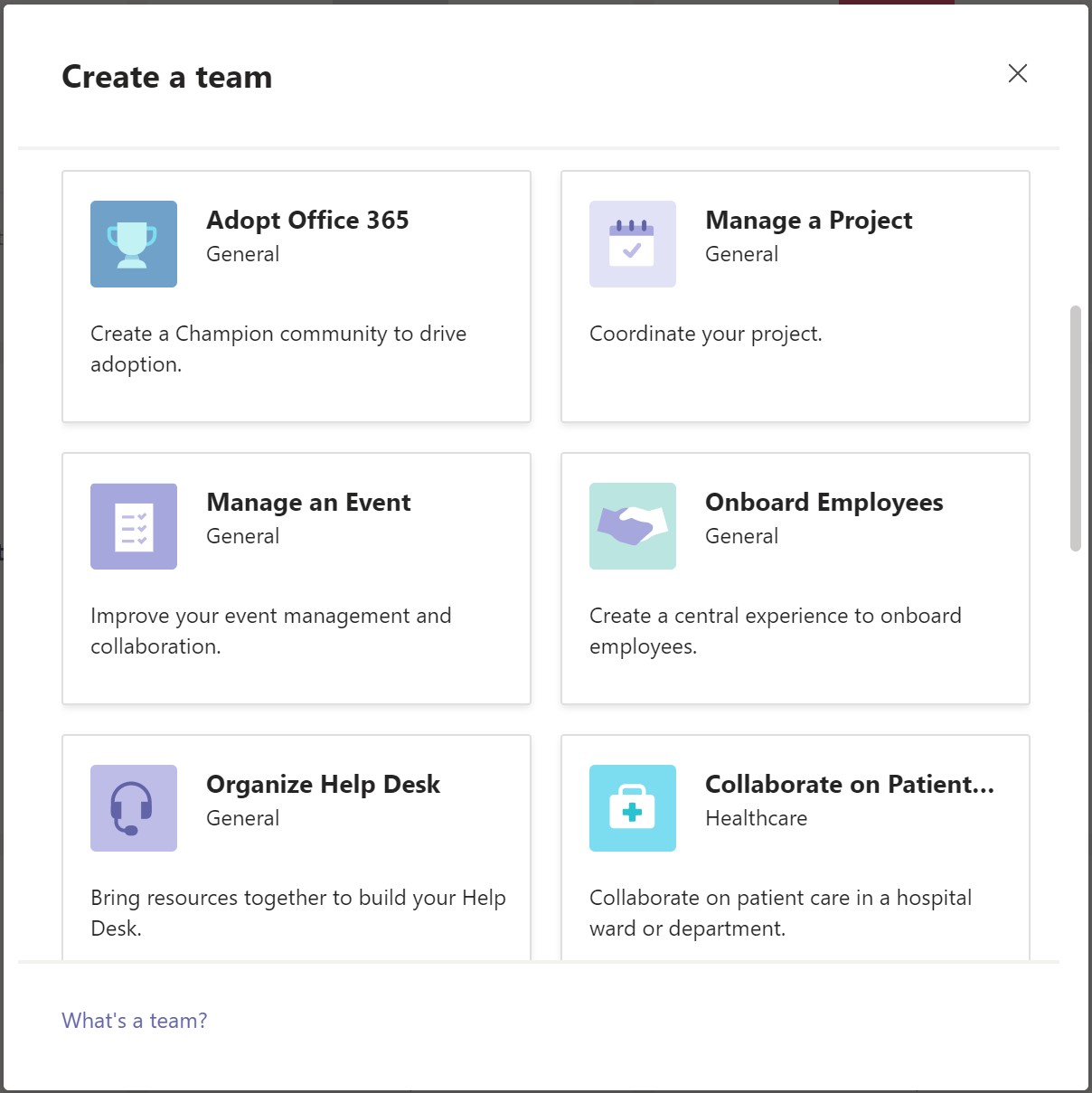 MS Teams Templates compared to 5 advantages of Valprovia Teams Center