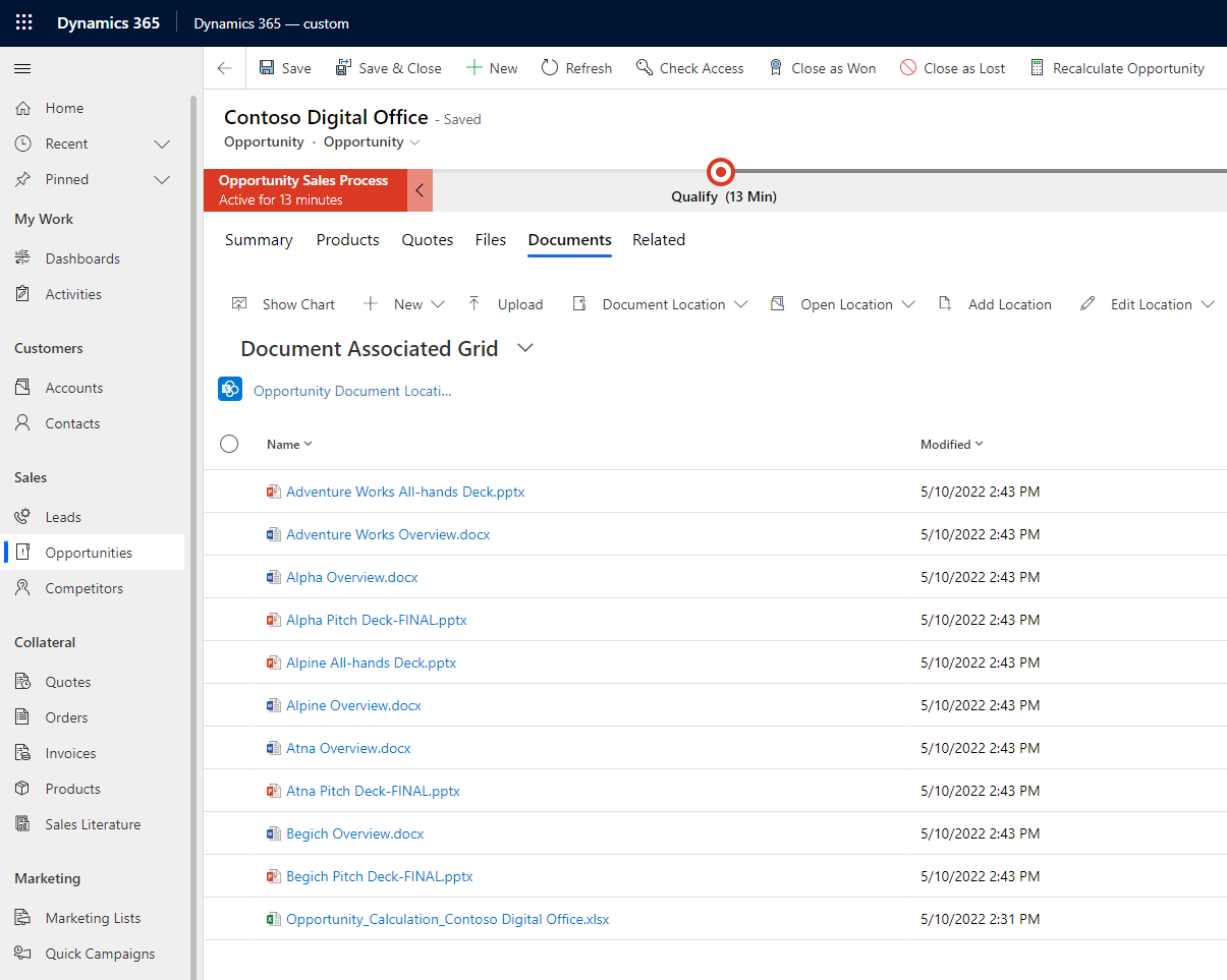 Dokumentenablage und Zugriff direkt aus Dynamics 365