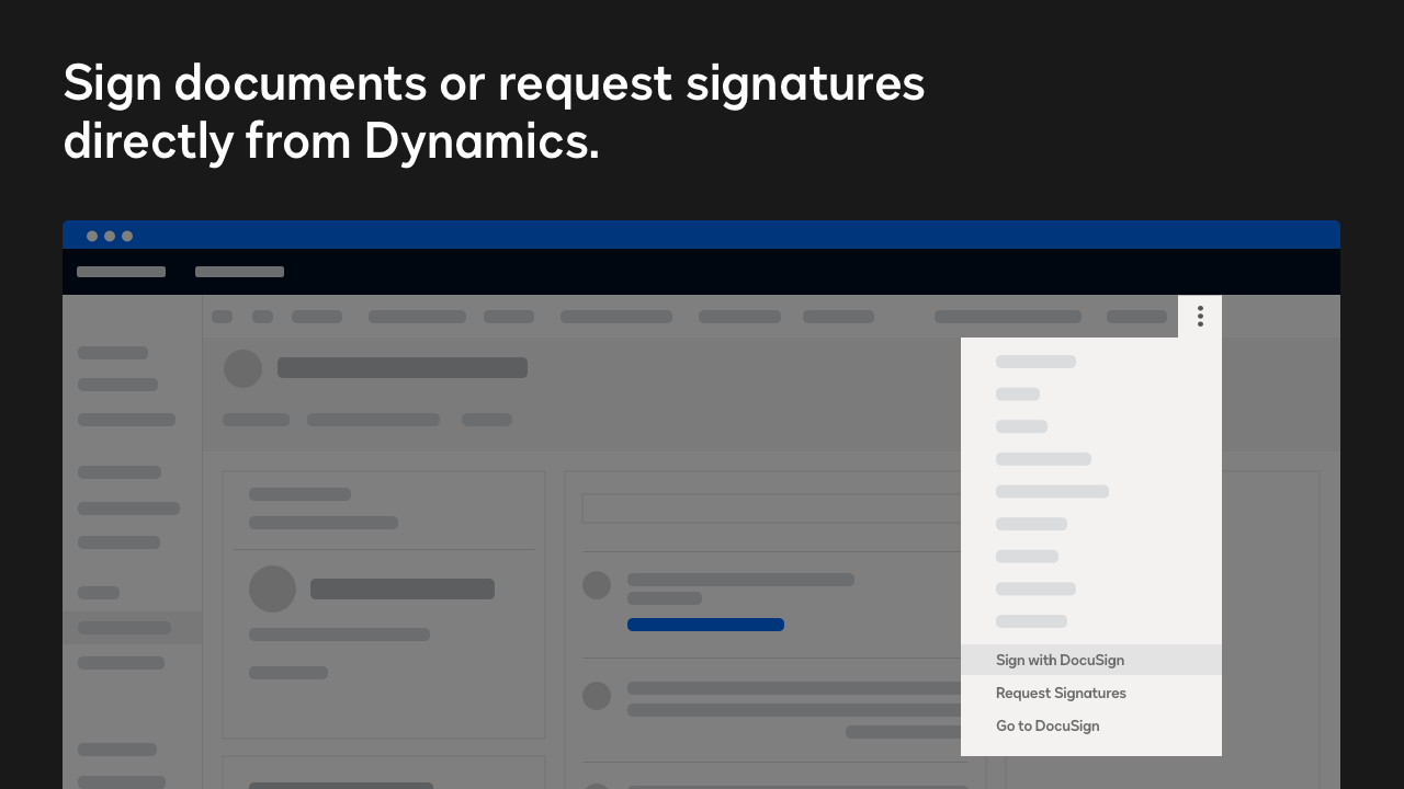 Dynamics Sign Documents and Request Signatures
