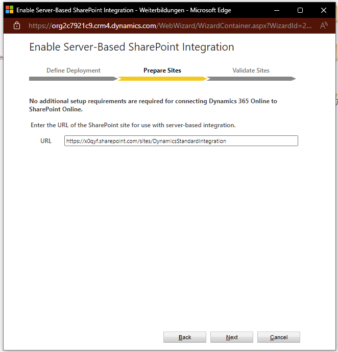 Aktivierung der Serverside Sharepoint Integration Microsoft Edge