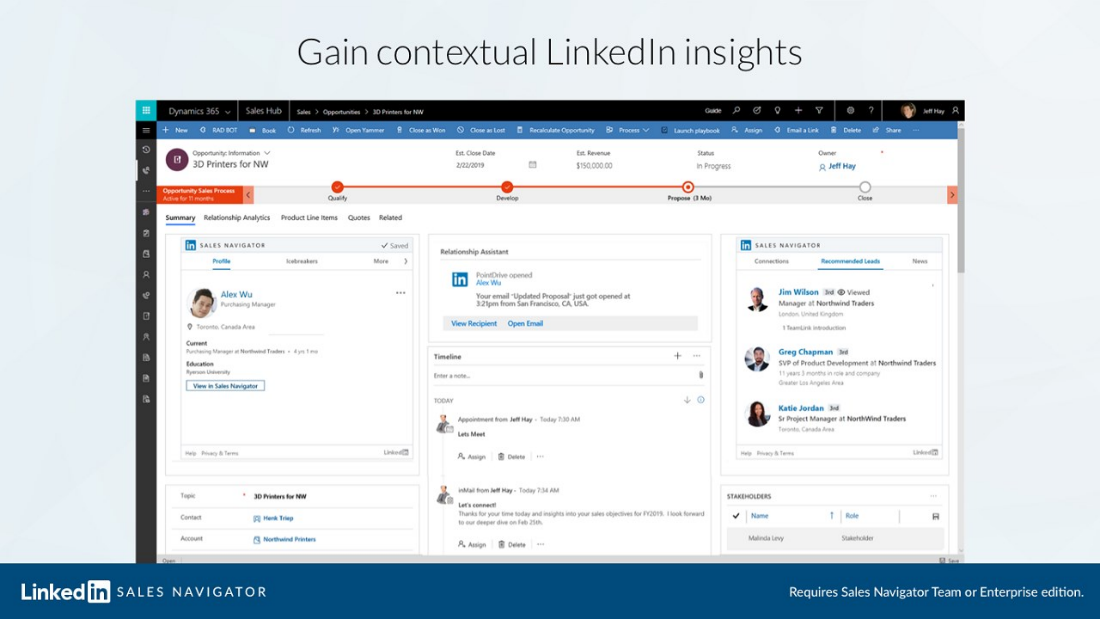 Gain contextual LinkedIn insights