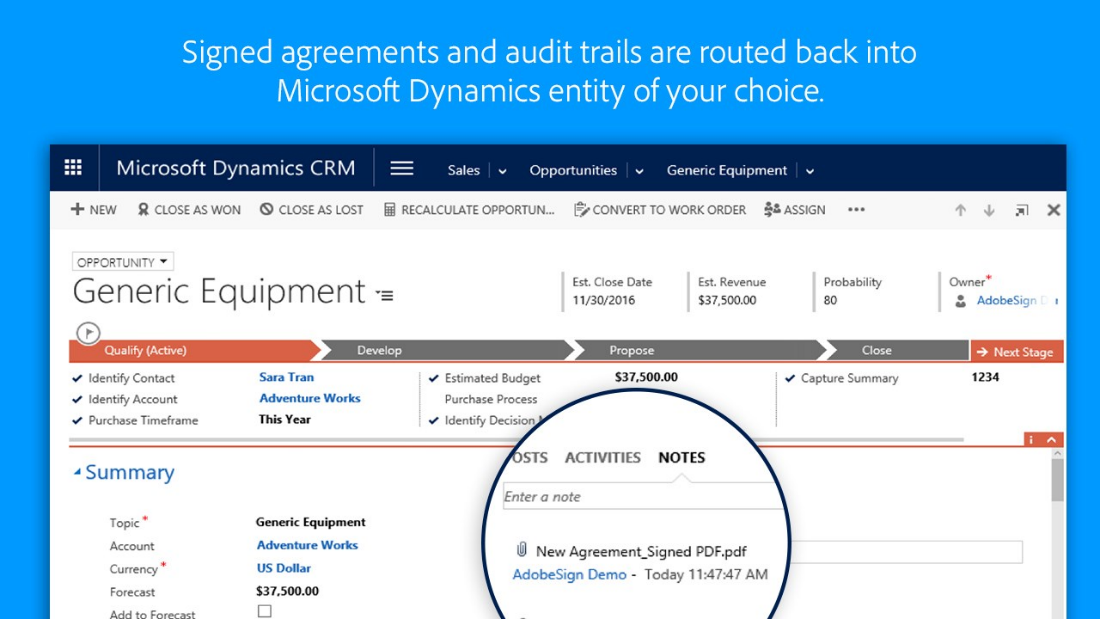 Microsoft Dynamics signierte Dokumente abspeichern