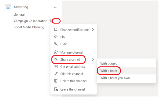 Collaboration between teams Microsoft Teams SharedChannels