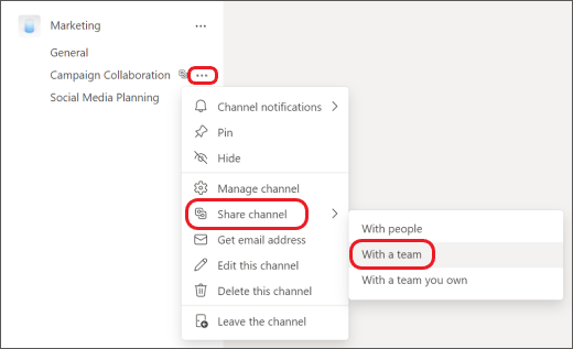 Microsoft Teams SharedChannels Arbeit mit Teams