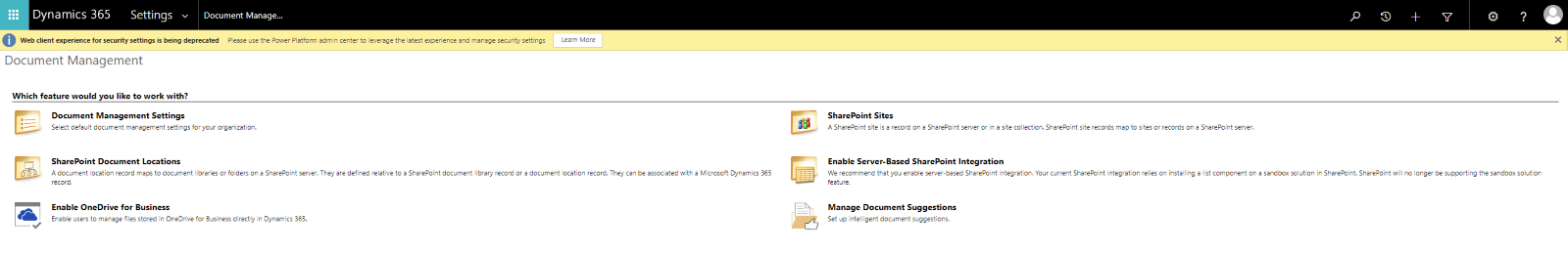 Document Management Feature Screenshot